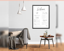 Load image into Gallery viewer, VRBO Welcome Sign Template, Wifi password Sign Printable, Airbnb Welcome Book, Host House Rules, Vacation Rental, Check Out, Air bnb Sign | Brit