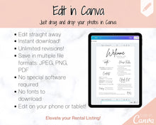 Load image into Gallery viewer, VRBO Welcome Sign Template, Wifi password Sign Printable, Airbnb Welcome Book, Host House Rules, Vacation Rental, Check Out, Air bnb Sign | Brit