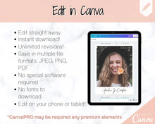 Load image into Gallery viewer, Yearbook AD Template, Senior & High School Graduation, Grad Announcement, School Yearbook, FULL Page, Photo Card, Yearbook Ad, Grad Tribute | Style 2