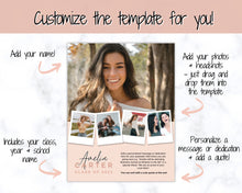 Load image into Gallery viewer, Yearbook AD Template, Senior & High School Graduation, Grad Announcement, School Yearbook, FULL Page, Photo Card, Yearbook Ad, Grad Tribute | Style 3
