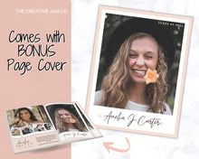 Load image into Gallery viewer, Yearbook AD Template, Senior & High School Graduation, Grad Announcement, School Yearbook, FULL Page, Photo Card, Yearbook Ad, Grad Tribute | Style 3