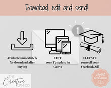 Load image into Gallery viewer, Yearbook AD Template, Senior & High School Graduation, Grad Announcement, School Yearbook, FULL Page, Photo Card, Yearbook Ad, Grad Tribute | Style 3