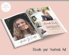 Load image into Gallery viewer, Yearbook AD Template, Senior & High School Graduation, Grad Announcement, School Yearbook, FULL Page, Photo Card, Yearbook Ad, Grad Tribute | Style 4