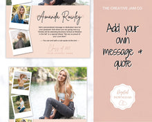 Load image into Gallery viewer, Yearbook AD Template, Senior & High School Graduation, Grad Announcement, School Yearbook, FULL Page, Photo Card, Yearbook Ad, Grad Tribute | Style 4