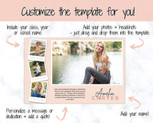 Load image into Gallery viewer, Yearbook AD Template, Senior & High School Graduation, Grad Announcement, School Yearbook, HALF Page, Photo Card, Yearbook Ad, Grad Tribute | Style 4