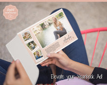 Load image into Gallery viewer, Yearbook AD Template, Senior & High School Graduation, Grad Announcement, School Yearbook, HALF Page, Photo Card, Yearbook Ad, Grad Tribute | Style 4