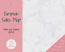 Load and play video in Gallery viewer, Europe Sales Map | EDITABLE Etsy Sales Tracker & Business Sales Map