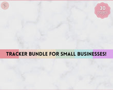 Load and play video in Gallery viewer, Small Business Planner Essentials Printable Bundle | Business Planner for Etsy Shop, Side Hustles, Entrepreneurs | Pastel Rainbow