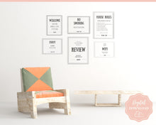 Load image into Gallery viewer, 15 Airbnb Posters | Editable Template Sign Bundle, Wifi password Sign, Check Out Signs for Airbnb Superhosts | Farmhouse