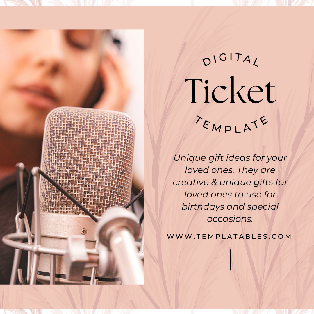 Digital Tickets Example Digital Ticket Templates - Unique Gift Ideas for your Loved Ones
