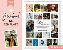 Load image into Gallery viewer, Yearbook Ad Template for Senior &amp; High School Graduation | FULL Page School Yearbook | Style 6
