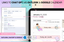 Load image into Gallery viewer, Productivity MEGA BUNDLE! 2026 Digital Planner Pack | Colorful Daily Planner, To Do List, Digital Notebook &amp; Meeting Notes, Smart Apple Links

