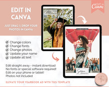 Load image into Gallery viewer, Yearbook Ad Template for Senior &amp; High School Graduation | FULL Page School Yearbook | Style 6
