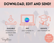 Load image into Gallery viewer, Yearbook Ad Template for Senior &amp; High School Graduation | FULL Page School Yearbook | Style 6
