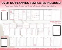 Load image into Gallery viewer, Pink 2024 Digital Planner | Includes PINK GoodNotes Planner, Daily Weekly, Monthly Planner, Undated Life Planner, Notability Planner &amp; iPad Planner!
