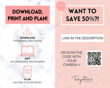 Load image into Gallery viewer, EDITABLE 15 Minute Planner | Includes 15 Minutes Daily Planner, 15 Minute Tracker, Half Hour, Hourly, Time Block Template &amp; Undated Appointment Tracker
