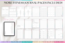 Load image into Gallery viewer, 2026 Digital FITNESS planner, GoodNotes Fitness Planner, Fitness Journal, Weight Loss Tracker, iPad Workout Planner, Wellness Template (Colorful)
