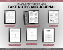 Load image into Gallery viewer, ALL ACCESS pack for Kindle Scribe | Template Bundle | 2026 Daily Planner, Digital To Do List, Meeting Minutes, Journal &amp; Notebook, Calendar &amp; Task List
