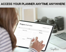 Load image into Gallery viewer, Digital Project Planner | Digital Project Tracker Management Tool Includes Gantt Charts
