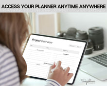 Load image into Gallery viewer, Digital Project Planner | Digital Project Tracker Management Tool Includes Gannt Charts
