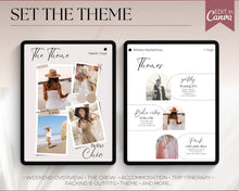 Load image into Gallery viewer, Bachelorette Itinerary Template | eBook Itinerary for Weekend Girls Trip away for hen party&#39;s &amp; bachelorettes!
