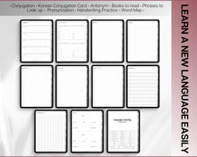 Load image into Gallery viewer, Language Learning Digital Planner | Study Korean, Japanese, Spanish, French &amp; English | Language Templates &amp; Student Workbook for GoodNotes &amp; iPad | Lux
