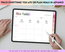 Load image into Gallery viewer, Digital GoodNotes Meal Planner | Colorful iPad Weekly Meal Plan, Grocery List &amp; More | Pastel Rainbow
