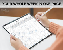 Load image into Gallery viewer, 2024 WEEKLY Hourly Digital Planner | Your Stylish Companion for iPad, Undated, GoodNotes, Digital Life Planner and Notability | Mono
