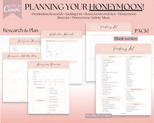 Load image into Gallery viewer, EDITABLE Wedding Planner Binder Kit, Wedding Planner, Wedding Planning Checklist, Wedding Day Schedule, To Do List, Budget, Timeline, CANVA
