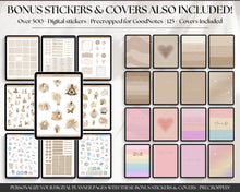 Load image into Gallery viewer, MOM Digital Planner | 2024 &amp; 2025 Mom Life Digital Planner for Busy Mom | GoodNotes, iPad and Digital Life Planner with FREE digital stickers &amp; Planner Covers!

