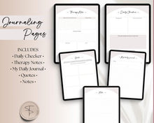 Load image into Gallery viewer, Self Therapy Journal! Your DIGITAL Self-Therapy Workbook, CBT, Guided Journal Prompts, Worksheets, Shadow Work, Mindfulness on GoodNotes and iPad!
