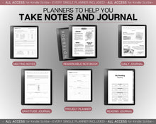 Load image into Gallery viewer, ALL ACCESS pack for Kindle Scribe | Template Bundle | 2025 Daily Planner, Digital To Do List, Meeting Minutes, Journal &amp; Notebook, Calendar &amp; Task List
