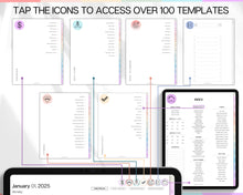 Load image into Gallery viewer, 2025 Ultimate Digital Planner | Daily, Weekly, Monthly Planner for iPad &amp; GoodNotes, That Girl Aesthetic | Colorful
