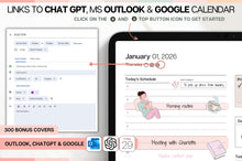 Load image into Gallery viewer, GLOW UP Mega BUNDLE! 2026 Digital Planners | Colorful Daily Planner, Digital Notebook, Fitness Planner &amp; Reading Journal, Smart Apple Links
