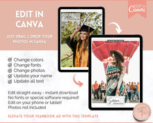 Load image into Gallery viewer, Yearbook Ad Template for Senior &amp; High School Graduation | FULL Page School Yearbook | Style 7
