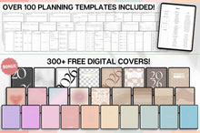Load image into Gallery viewer, GLOW UP Mega BUNDLE! 2026 Digital Planners | Colorful Daily Planner, Digital Notebook, Fitness Planner &amp; Reading Journal, Smart Apple Links
