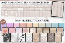 Load image into Gallery viewer, GLOW UP Mega BUNDLE! 2026 Digital Planners | Luxury Daily Planner, Digital Notebook, Fitness Planner &amp; Reading Journal, Smart Apple Links
