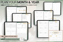 Load image into Gallery viewer, 2026 Digital Planner | GREEN GoodNotes Planner With Daily, Weekly &amp; Monthly Planner | SMART Apple, ChatGPT, Google Integration links
