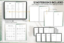 Load image into Gallery viewer, 2026 Digital Planner | GREEN GoodNotes Planner With Daily, Weekly &amp; Monthly Planner | SMART Apple, ChatGPT, Google Integration links

