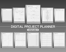 Load image into Gallery viewer, reMarkable 2 Project Planner Templates | Digital Project Tracker Management Tool Includes Gannt Charts

