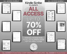 Load image into Gallery viewer, ALL ACCESS pack for Kindle Scribe | Template Bundle | 2025 Daily Planner, Digital To Do List, Meeting Minutes, Journal &amp; Notebook, Calendar &amp; Task List
