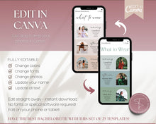 Load image into Gallery viewer, Bachelorette Itinerary Template: Personalize with our Canva Template | Mobile Itnierary for Weekend Girls Trips
