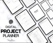 Load image into Gallery viewer, Digital Project Planner | Digital Project Tracker Management Tool Includes Gannt Charts
