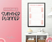 Load image into Gallery viewer, Kids Summer Calendar 2023 | Summer Poster, Summer Countdown, Printable Planner &amp; Checklist | Pink
