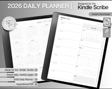 Load image into Gallery viewer, 2026 DAILY Planner for Kindle Scribe | Hyperlinked Digital Planner &amp; Templates for the Kindle Scribe
