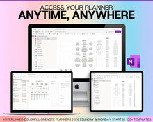 Load image into Gallery viewer, 2026 OneNote Digital Planner | OneNote Template for Daily, Weekly &amp; Monthly Planning | Colorful
