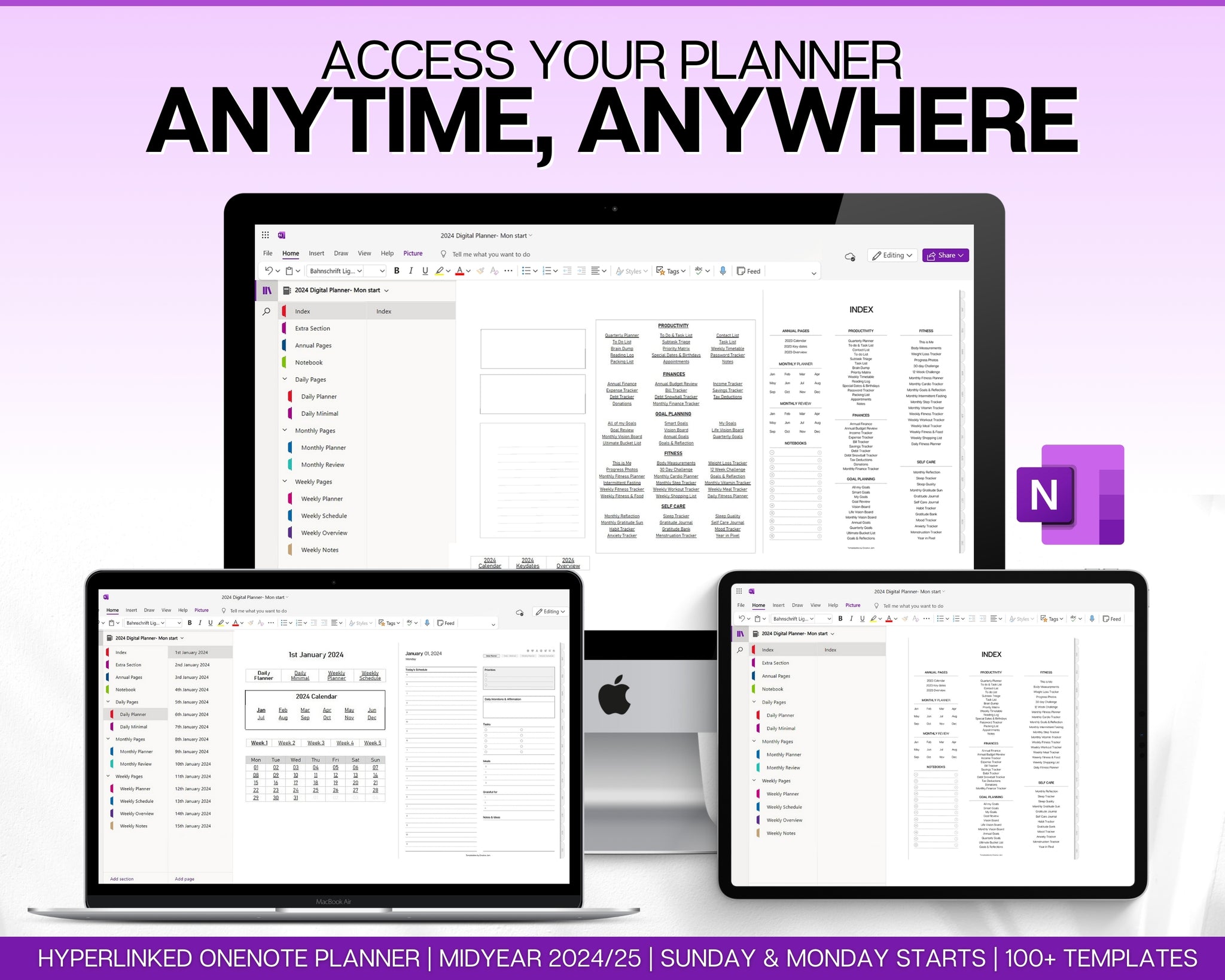 2024/25 MID YEAR Planner for OneNote