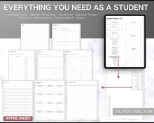 Load image into Gallery viewer, Digital Student 2023 - 2024 Academic Planner | Study Planner, College &amp; School Planner for GoodNotes &amp; iPad
