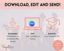 Load image into Gallery viewer, Yearbook Ad Template for Senior &amp; High School Graduation | FULL Page School Yearbook | Style 7
