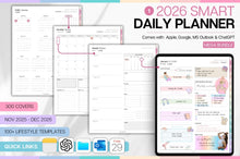 Load image into Gallery viewer, GLOW UP Mega BUNDLE! 2026 Digital Planners | Colorful Daily Planner, Digital Notebook, Fitness Planner &amp; Reading Journal, Smart Apple Links (Copy)
